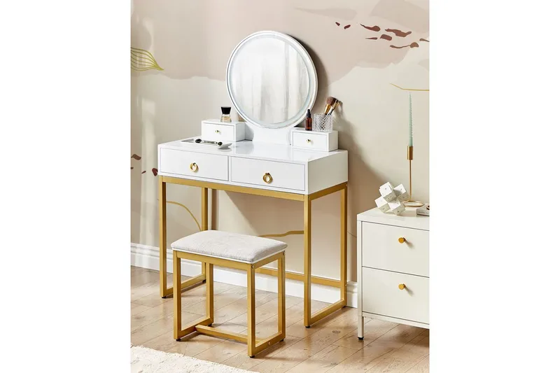Sminkbord Auxon - Møbler - Bord - Sminkebord & toalettbord - Sminkebord med speil