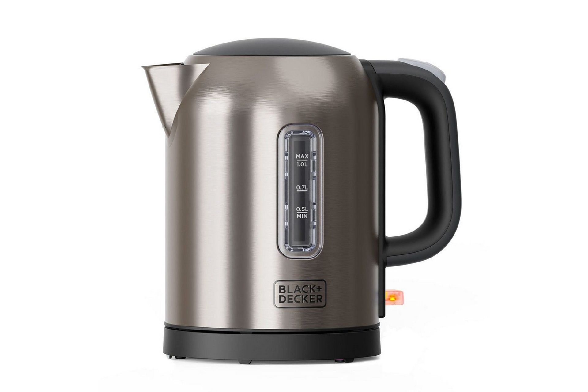 Vannkoker Black+Decker 2200W 1L Børstet stål - Sølv