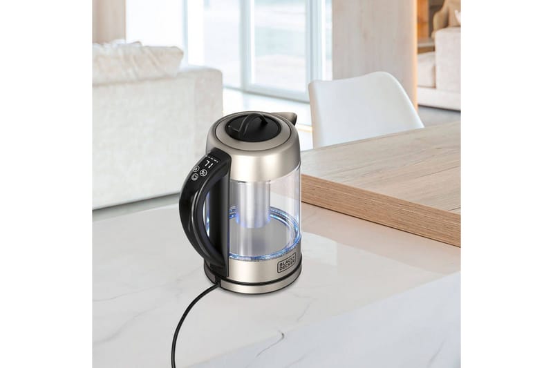 Vannkoker Black+Decker i glass med te-filter 1.7L - Husholdning - Matlaging & Baking - Kjøkkenutstyr