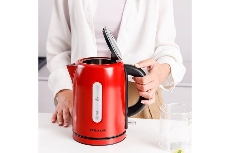 Vannkoker Taurus 2200W 1L - Red - Husholdning - Matlaging & Baking - Kjøkkenutstyr