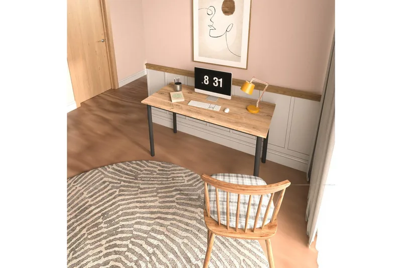 Viva Skrivebord 140 cm - Eik/Sort - Møbler - Bord - Kontorbord - Skrivebord