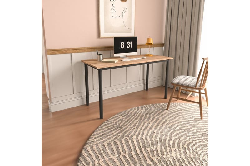 Viva Skrivebord 140 cm - Eik/Sort - Møbler - Bord - Kontorbord - Skrivebord