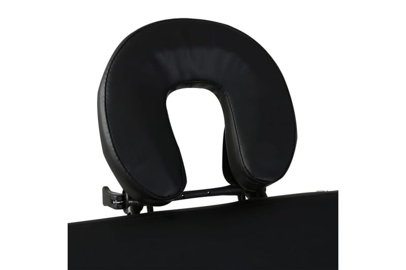 Sammenleggbart massasjebord 2 soner treramme svart - Svart - Massasjebord