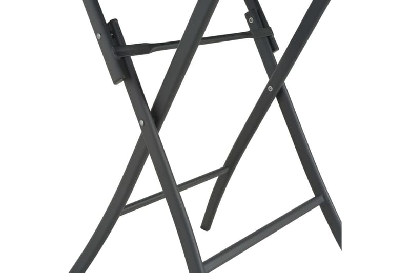 Sammenleggbart bistrobord grå 60x70 cm glass og stål - Smertebehandling - Massasjerulle - Foam roller