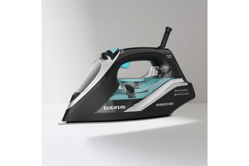 Dampstrykejern Taurus Geyser Eco 3200W - Svart||Sølv - Husholdning - Rengjøring & klespleie - Klespleie