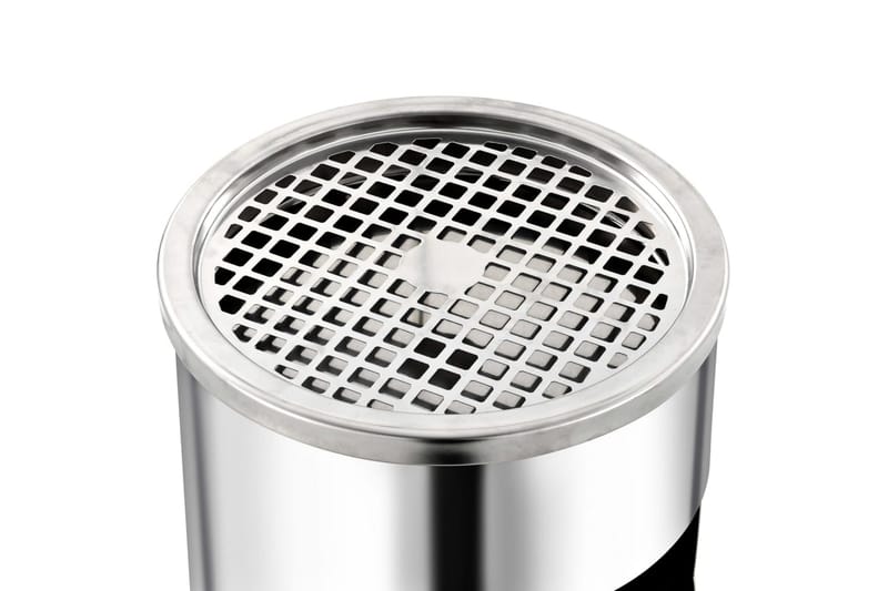 Søppelkasse med askebeger 30 L rustfritt stål - Silver - Husholdning - Rengjøring & klespleie - Kildesortering & avfallshåndtering