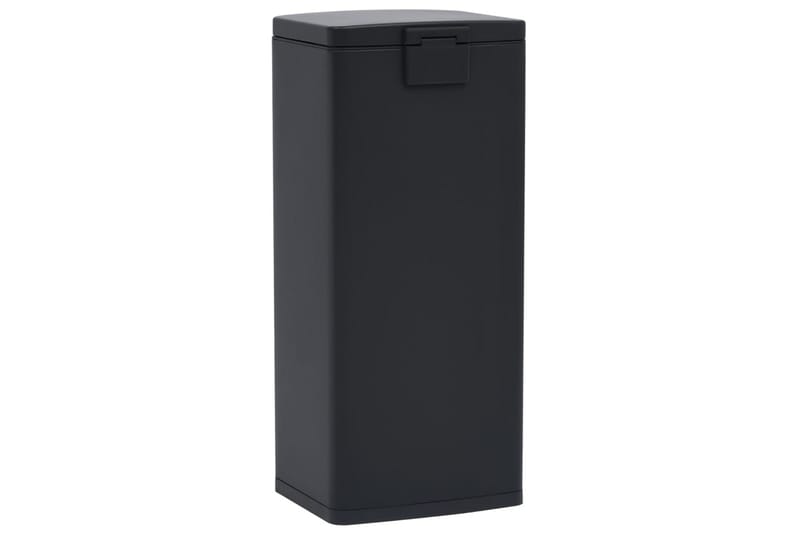 Søppelkasse pedal anti-fingeravtrykk 30L rustfritt stål - Svart - Husholdning - Rengjøring & klespleie - Kildesortering & avfallshåndtering