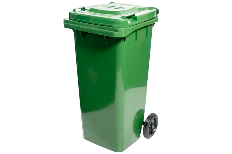Søppeltønne 120L - Grønn - Søppeldunk & avfallsbeholder