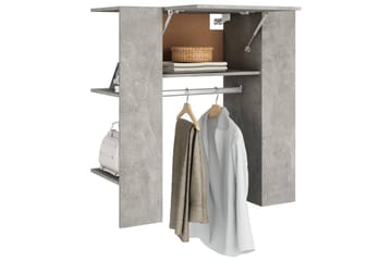 beBasic Gangskap betonggrå 97,5x37x99 cm konstruert tre - GrÃ¥ - Oppbevaring - Klesoppbevaring - Stumtjener - Klesstativ