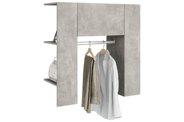 beBasic Gangskap betonggrå 97,5x37x99 cm konstruert tre - GrÃ¥ - Oppbevaring - Klesoppbevaring - Stumtjener - Klesstativ