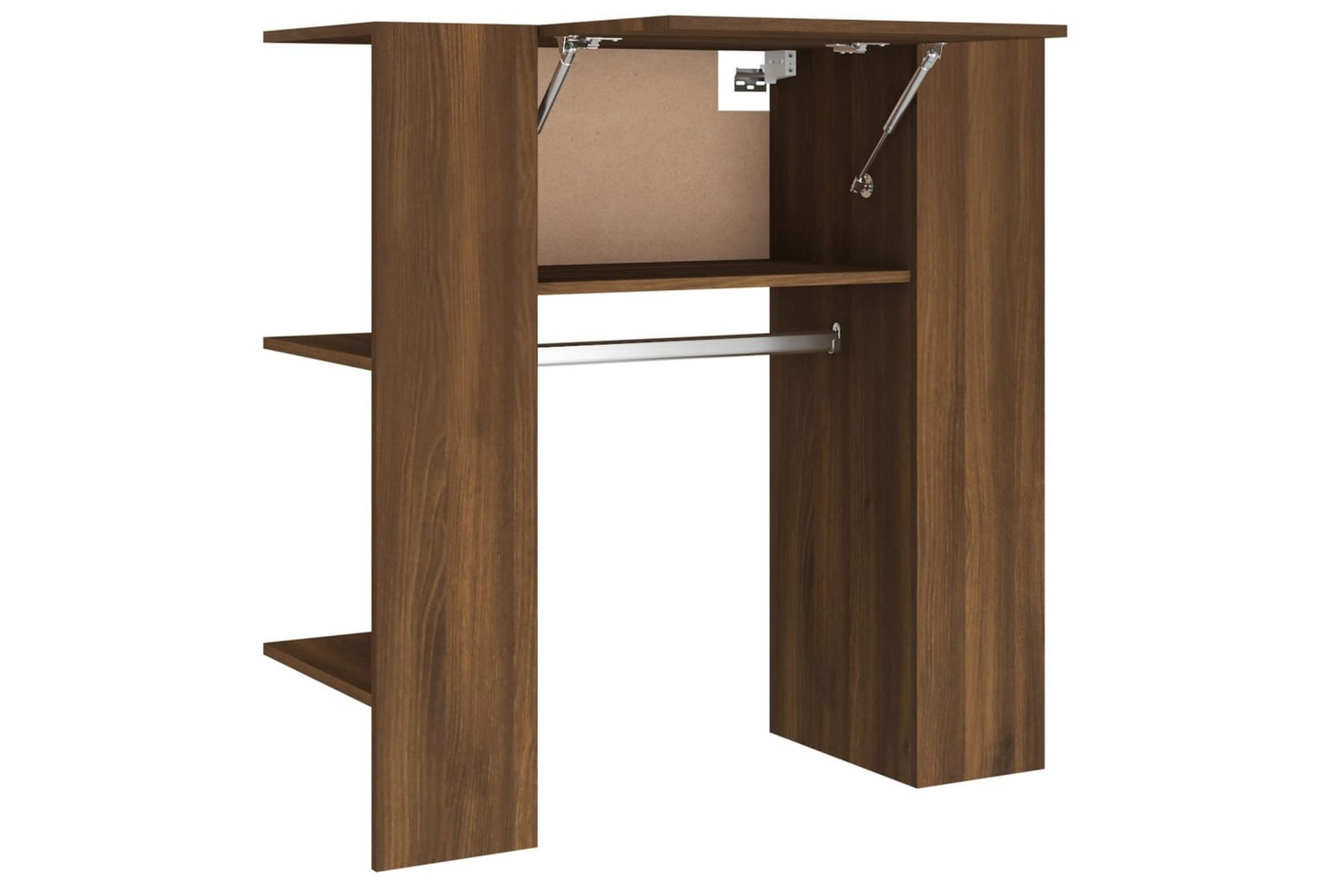 beBasic Gangskap brun eik 97,5x37x99 cm konstruert tre - Brun - Oppbevaring - Klesoppbevaring - Stumtjener - Klesstativ