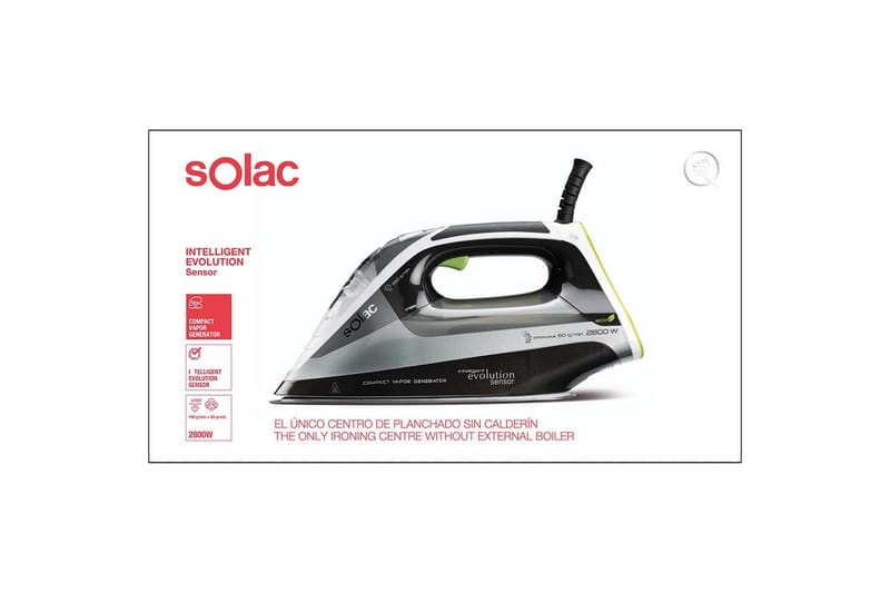 Dampstrykejern Solac Intelligent Evolution Sensor 2800W - Flerfarget - Husholdning - Rengjøring & klespleie - Klespleie