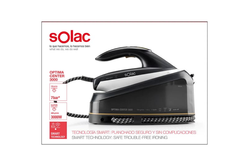 SOLAC Damstasjon Optima Center 3000W - Husholdning - Rengjøring & klespleie - Klespleie