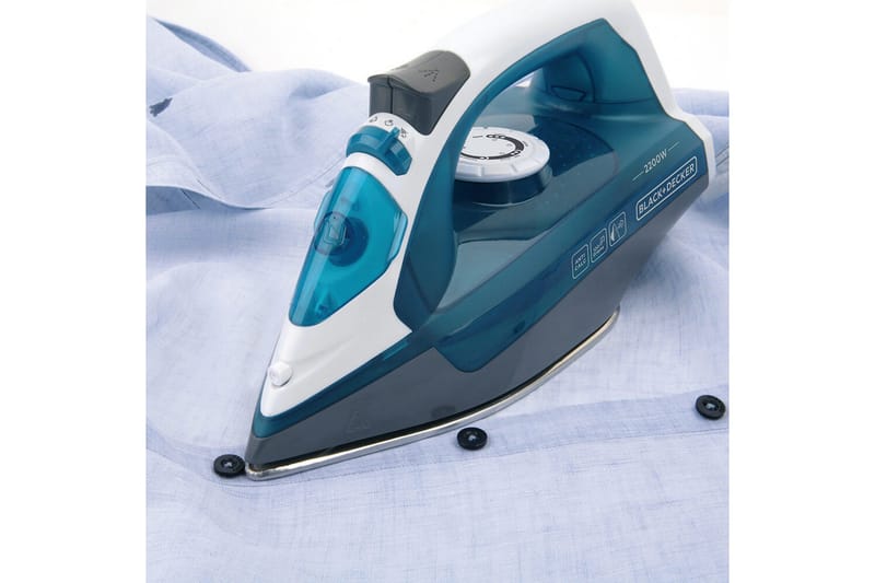 Dampstrykejern Black+Decker 2200W Blå - Blå||Svart - Husholdning - Rengjøring & klespleie - Klespleie
