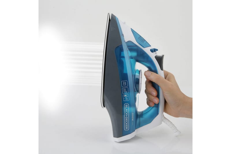 Dampstrykejern Black+Decker 2200W Blå - Blå||Svart - Husholdning - Rengjøring & klespleie - Klespleie