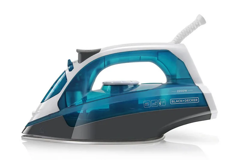 Dampstrykejern Black+Decker 2200W Blå, Blå||Svart