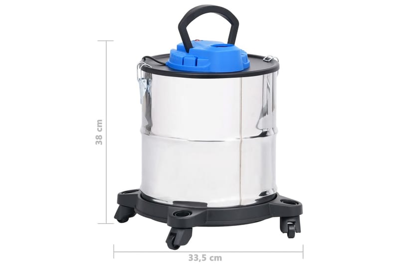 Askestøvsuger med HEPA-filter 1200 W 20 L rustfritt stål - Husholdning - Rengjøring & klespleie - Støvsuger
