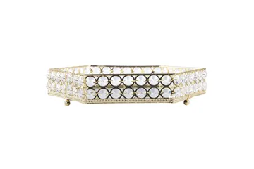 Bricka Beliani Vatan Guld, 28x25x6 cm GOLD - Husholdning - Servering & borddekking - Annet til servering & borddekking - Serveringsutstyr