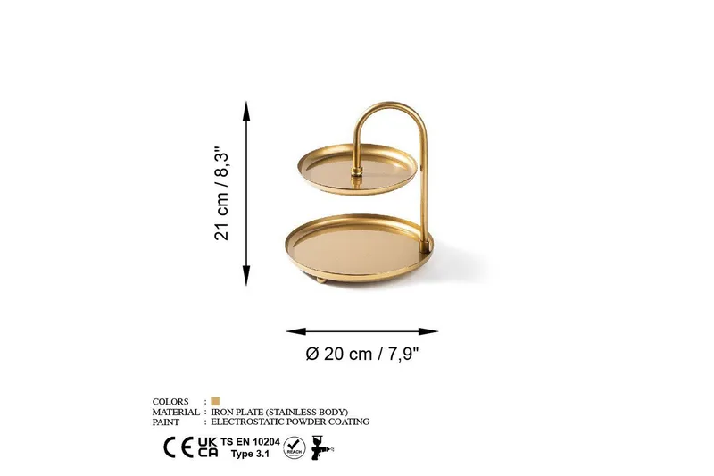 Dekorativt metalltilbehør Mirven - Gull - Husholdning - Servering & borddekking - Annet til servering & borddekking - Serveringsutstyr