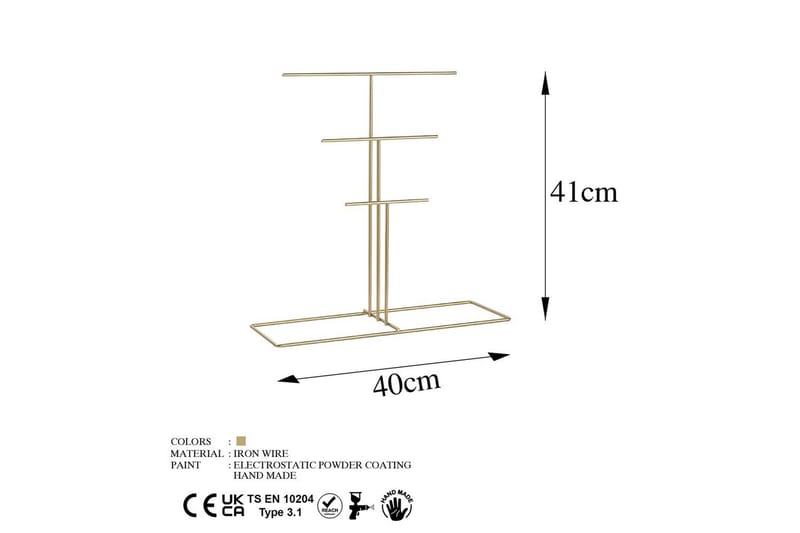 Meyrel Serveringsfat 41 cm - Gull - Husholdning - Servering & borddekking - Annet til servering & borddekking - Serveringsutstyr