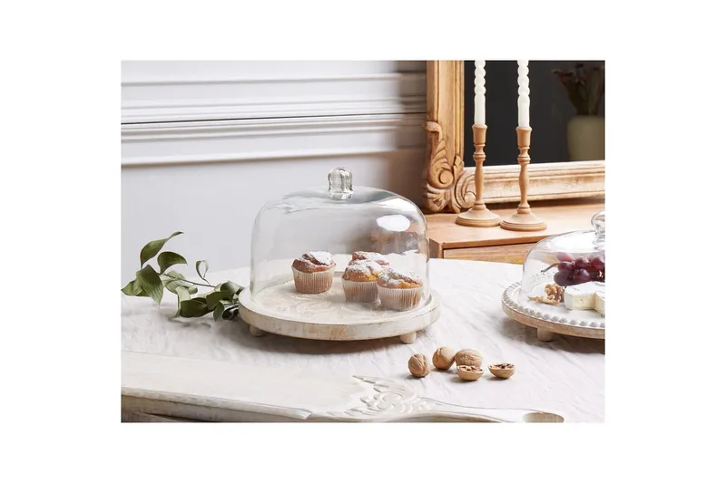Tårtfat Beliani Fajum Light colored wood||White - Husholdning - Servering & borddekking - Annet til servering & borddekking - Serveringsutstyr