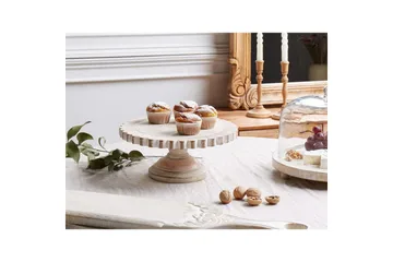 Tårtfat Beliani Memfis Light colored wood||White - Husholdning - Servering & borddekking - Annet til servering & borddekking - Serveringsutstyr