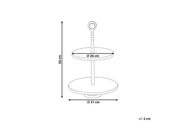 Tårtfat Beliani Tarum White||GOLD - Husholdning - Servering & borddekking - Annet til servering & borddekking - Serveringsutstyr