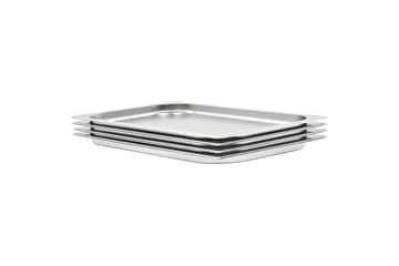 Gastronormbeholdere 4 stk GN 1/1 20 mm rustfritt stål - Husholdning - Servering & borddekking - Brikker & tallerkener - Serveringsbrett