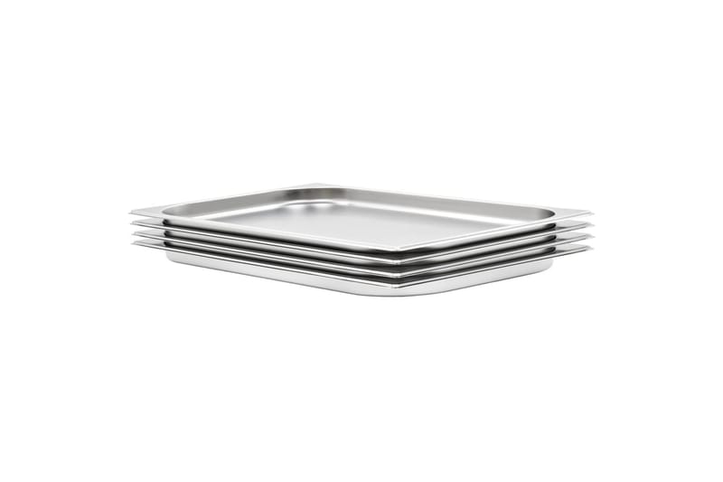 Gastronormbeholdere 4 stk GN 1/1 20 mm rustfritt stål - Serveringsbrett - Serveringsutstyr - Brikker & tallerkener