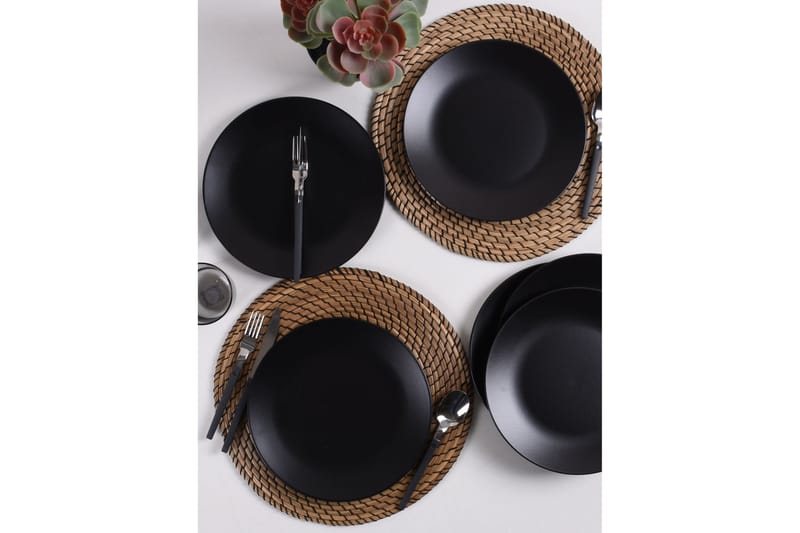 Khati Serveringsfat 25 cm, Matt svart