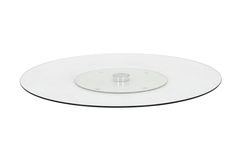 Roterende serveringsbrett gjennomsiktig 60 cm herdet glass - Gjennomsiktig - Husholdning - Servering & borddekking - Brikker & tallerkener - Serveringsbrett