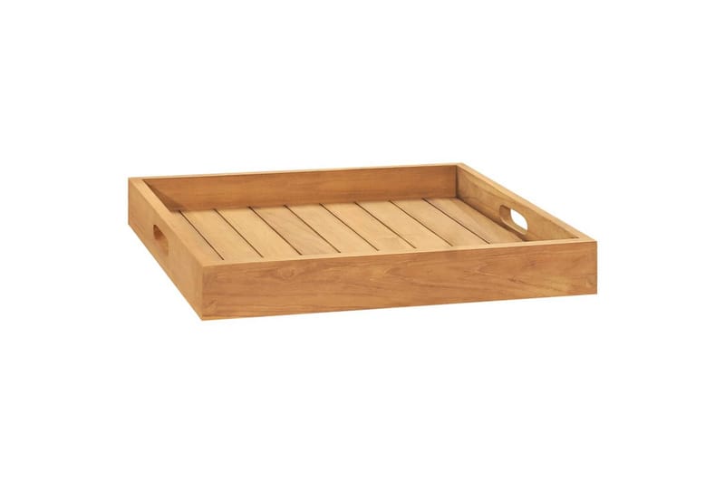 Serveringsbrett 50x50 cm heltre teak - Brun - Husholdning - Servering & borddekking - Brikker & tallerkener - Serveringsbrett