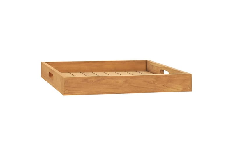 Serveringsbrett 50x50 cm heltre teak - Brun - Husholdning - Servering & borddekking - Brikker & tallerkener - Serveringsbrett