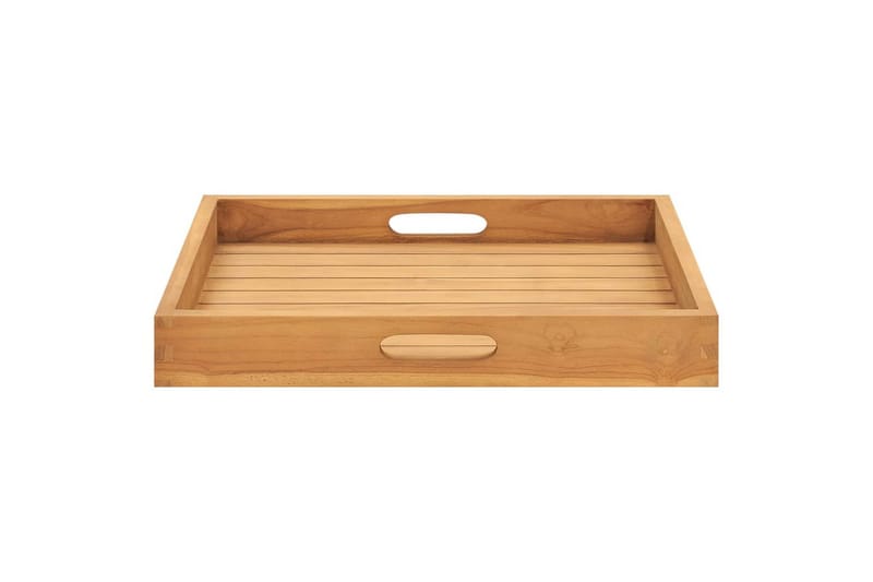 Serveringsbrett 50x50 cm heltre teak - Brun - Husholdning - Servering & borddekking - Brikker & tallerkener - Serveringsbrett