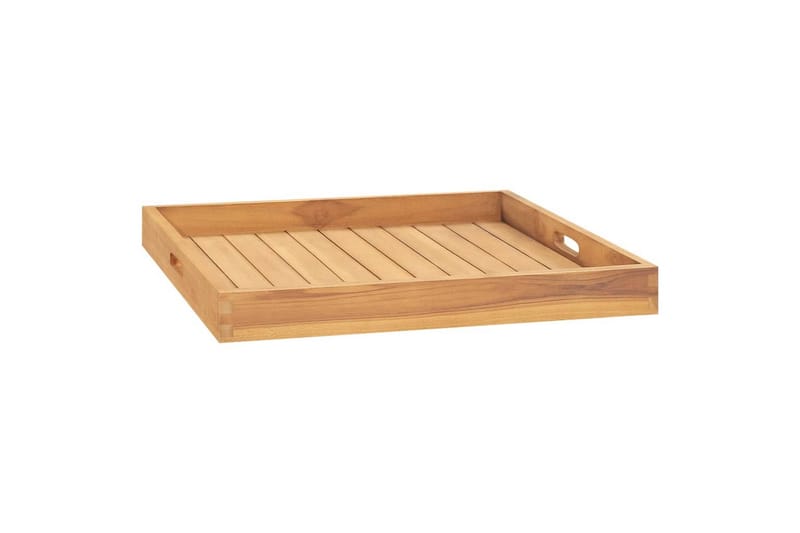 Serveringsbrett 60x60 cm heltre teak - Brun - Husholdning - Servering & borddekking - Brikker & tallerkener - Serveringsbrett
