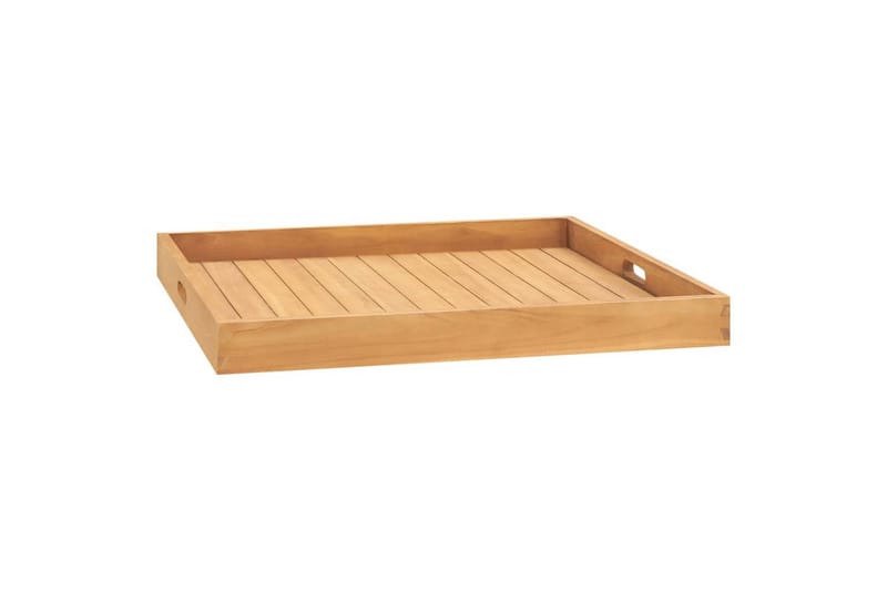 Serveringsbrett 70x70 cm heltre teak - Brun - Husholdning - Servering & borddekking - Brikker & tallerkener - Serveringsbrett
