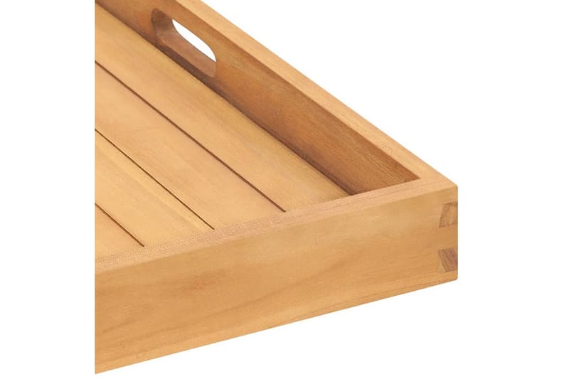 Serveringsbrett 70x70 cm heltre teak - Brun - Husholdning - Servering & borddekking - Brikker & tallerkener - Serveringsbrett
