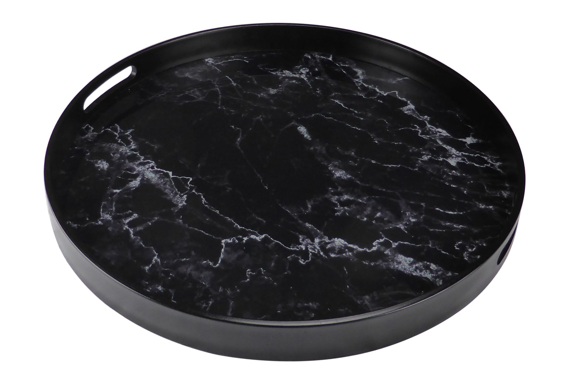 Saturn Serveringsbrett - Svart / Glass / Plast