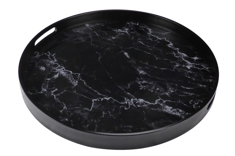 Saturn Serveringsbrett, Svart / Glass / Plast