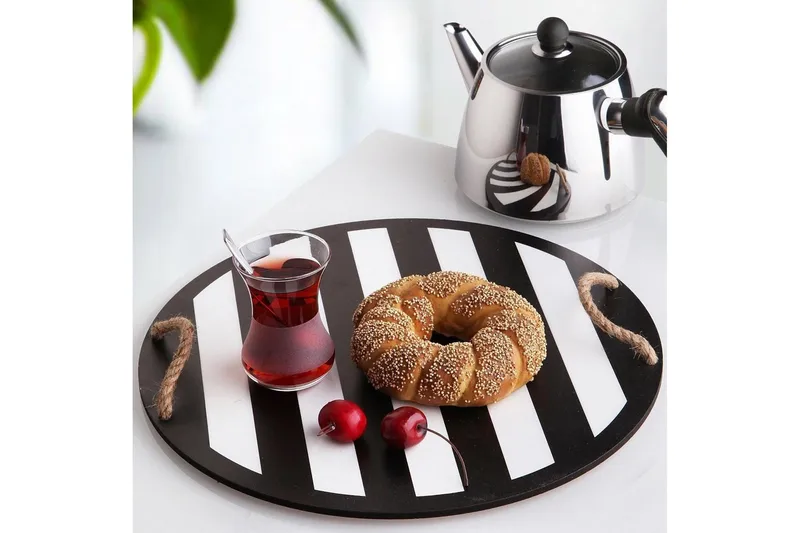Serveringsbrett - Svart/Hvit - Husholdning - Servering & borddekking - Brikker & tallerkener - Serveringsbrett