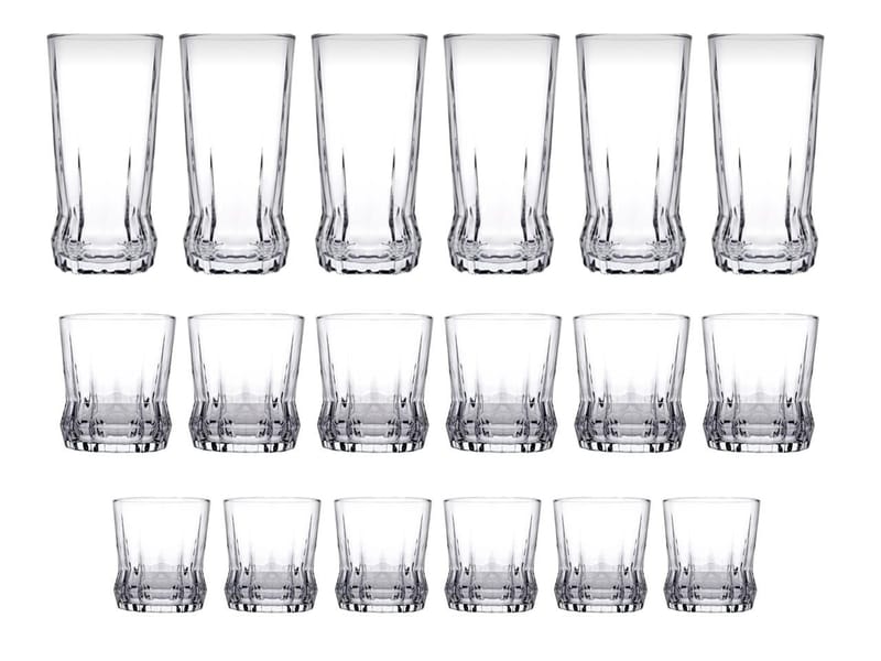 Glassett (18 deler) Opviq Gaia (7 x 7 x 14 cm) Transparent - Transparent - Husholdning - Servering & borddekking - Glass