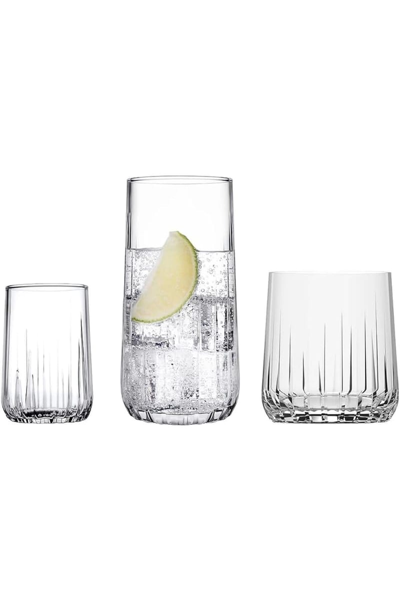 Glassett (18 deler) Opviq Nova (17 x 32 x 32 cm) Transparent, Transparent
