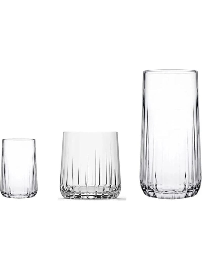 Glassett (18 deler) Opviq Nova (17 x 32 x 32 cm) Transparent - Transparent - Husholdning - Servering & borddekking - Glass