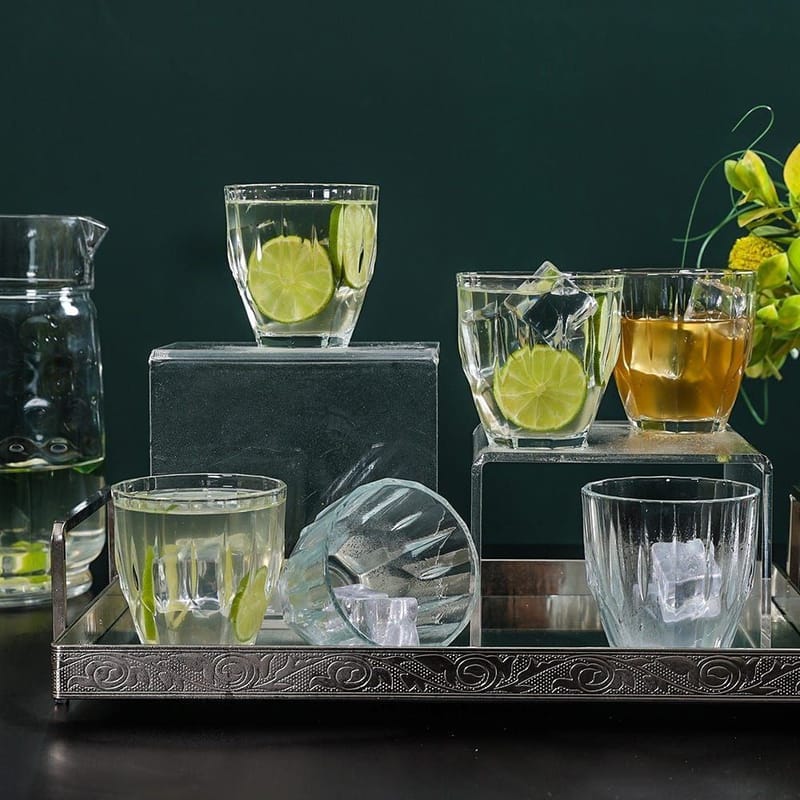 Glassett (6 deler) Opviq PB-52988 (8,5 x 8,5 x 8,7 cm) Transparent - transparent - Husholdning - Servering & borddekking - Glass - Vannglass
