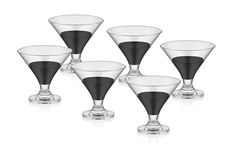 Glasssett 6- pk - Svart - Cocktailglass - Glass