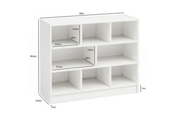Bokhylle Wohnling Sponplate med 8 Oppbevaringshyller - Husholdning - Servering & borddekking - Karaffel, mugge & kanne - Glassflaske