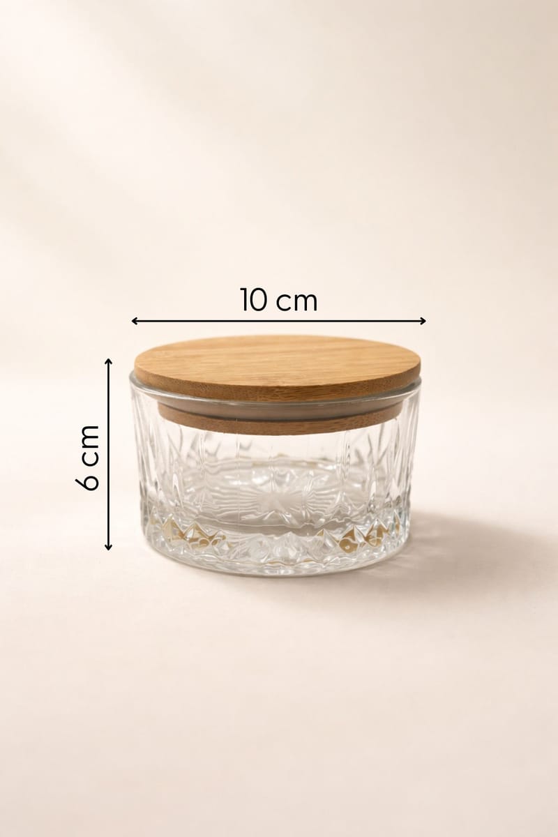 Oppbevaringsbokssett (6 deler) Opviq Cleo hylle (10 x 10 x 6 cm) transparent - Transparent - Husholdning - Servering & borddekking - Karaffel, mugge & kanne - Glassflaske