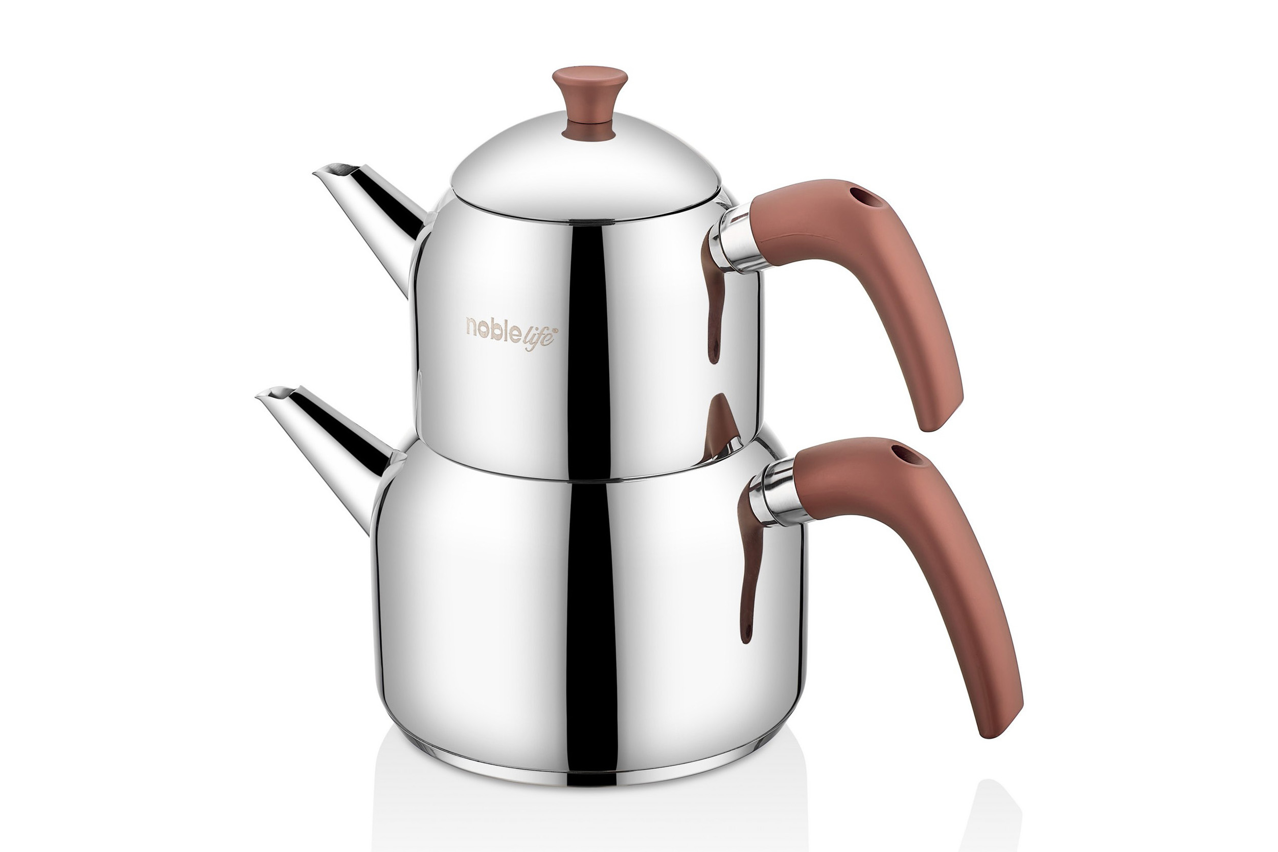 Tekanne 4- pk - Stålgrå / Kobber