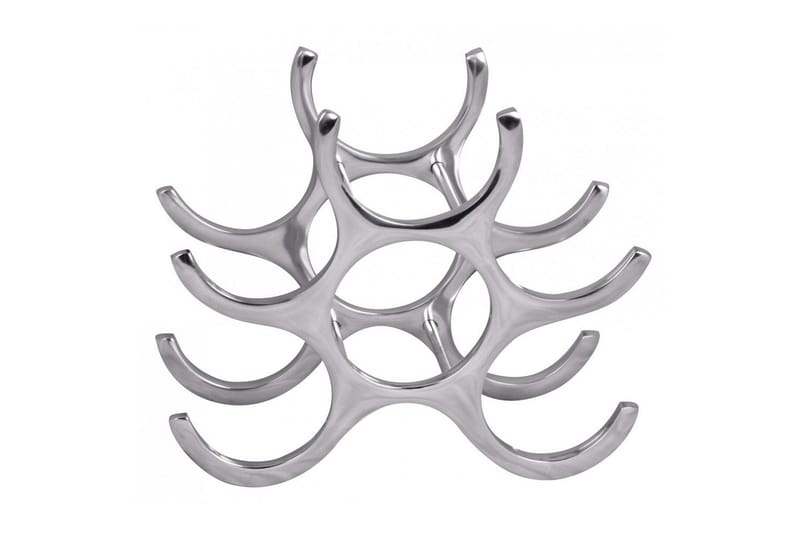 Vinstativ Wohnling Aluminiumstøp Håndpolert Plass til 6 Flasker Modern Loft - Oppbevaring - Hyller - Oppbevaringshylle - Vinstativ & vinhylle