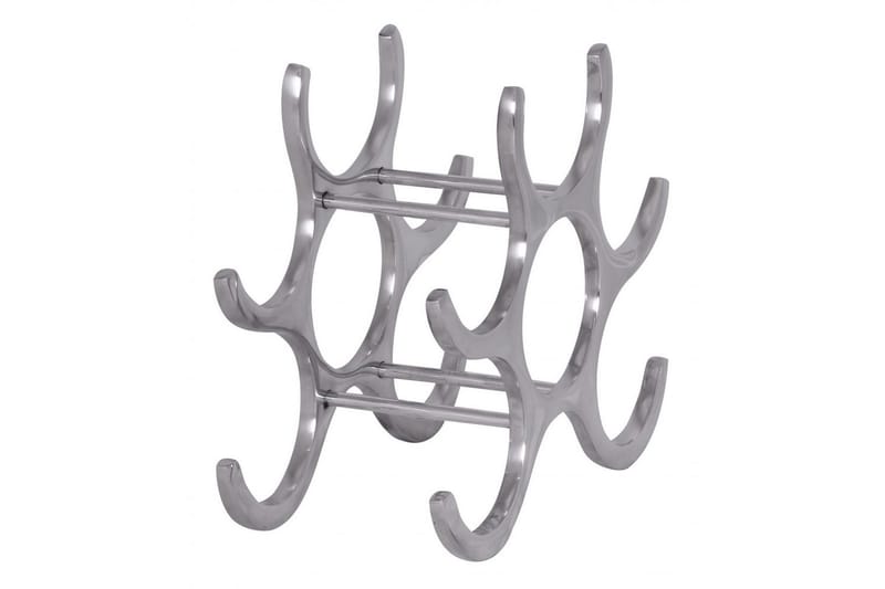 Vinstativ Wohnling Aluminiumstøp Håndpolert Plass til 6 Flasker Modern Loft - Husholdning - Servering & borddekking - Karaffel, mugge & kanne - Glassflaske